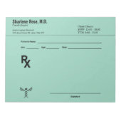 ミニマルカスタムリストの処方箋メモ帳 – グリーンパッド ノートパッド (正面)