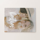 ミニマルカスタムリストスクリプト'Besties'写真と名前 ジグソーパズル (横)