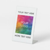 ミニマルカスタムリストテンプレートビジネスロゴ文字 台座サイン (正面)