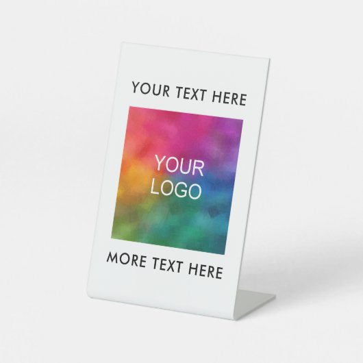 ミニマルカスタムリストテンプレートビジネスロゴ文字 台座サイン (正面)