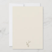 ミニマルカスタムリストフローラリースニュートラル 招待状 (裏面)