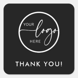 ミニマルカスタムリストブラックのロゴビジネス スクエアシール