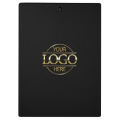 ミニマルカスタムリストブラックカンパニービジネスロゴ クリップボード (裏面)