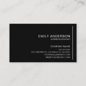 ミニマルカスタムリストブラックプロフェッショナル名刺 名刺 (正面)