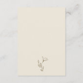 ミニマルカスタムリストモノグラムニュートラルQRコードRSVP エンクロージャーカード (裏面)