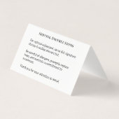 ミニマルカスタムリストロゴのビュッフェ皿ラベル (裏面)