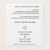 ミニマルカスタムリストロゴのビュッフェ皿ラベル (外部フラット)