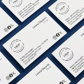 ミニマルカスタムリストロゴソーシャルメディアQRコード 名刺