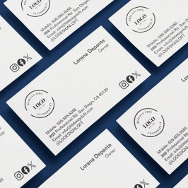 ミニマルカスタムリストロゴソーシャルメディアQRコード 名刺