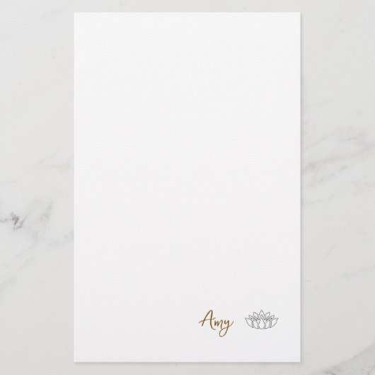 ミニマルカスタムリストロータス文房具紙 便箋 (正面)