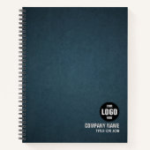 ミニマルカスタムリスト会社のロゴ&役職のノート ノートブック (正面)