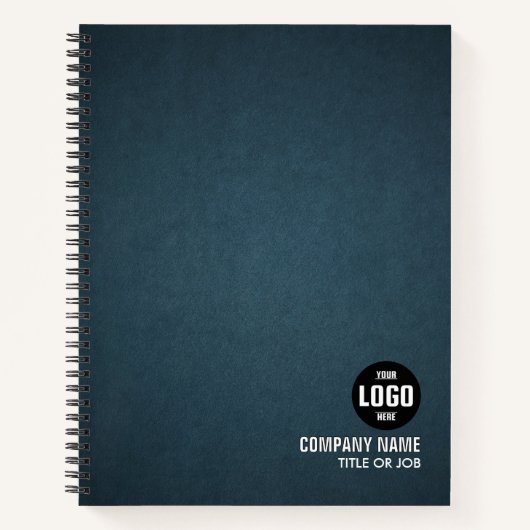ミニマルカスタムリスト会社のロゴ&役職のノート ノートブック (正面)