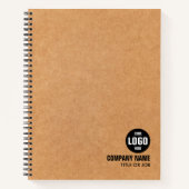 ミニマルカスタムリスト会社のロゴ&役職のノート ノートブック (正面)