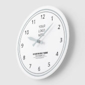 ミニマルカスタムリスト会社ロゴプロモーションブランド ラージ壁時計 (傾斜)