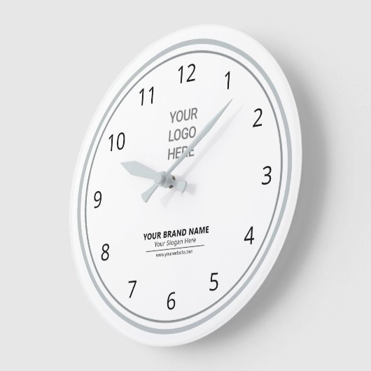 ミニマルカスタムリスト会社ロゴプロモーションブランド ラージ壁時計 (傾斜)