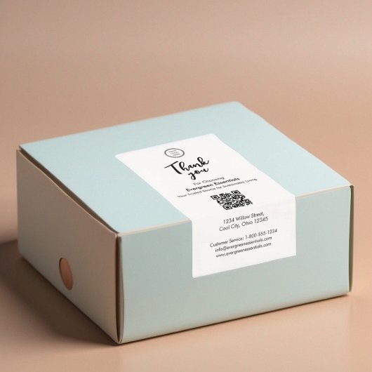 ミニマルカスタムリスト会社ロゴボックスシールラベル シール