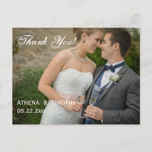 ミニマルカスタムリスト写真ありがとうはがき 案内ポストカード (正面)