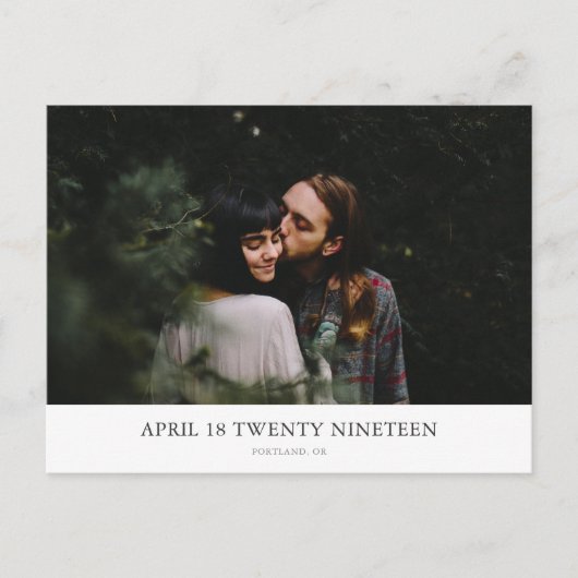 ミニマルカスタムリズムの写真の保存日 案内ポストカード (正面)