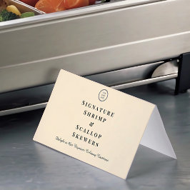 ミニマルカスタムロゴ入りビュッフェ皿ラベル