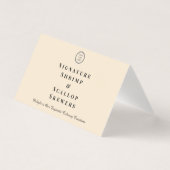 ミニマルカスタムロゴ入りビュッフェ皿ラベル (正面)