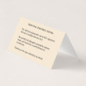 ミニマルカスタムロゴ入りビュッフェ皿ラベル (裏面)