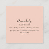 ミニマルカスタムロゴ額縁化粧バラ スクエア名刺 (裏面)