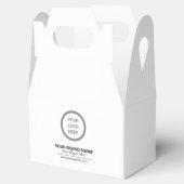 ミニマルカスタムロゴ ブランド ビジネス イベント フェイバーボックス (オープン)