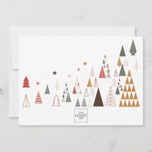 ミニマルカスタム主義の会社ロゴビジネスのクリスマス シーズンカード (裏面)