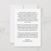 ミニマルカスタム主義の写真葬儀 サンキューカード (裏面)