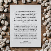 ミニマルカスタム主義の写真葬儀 サンキューカード