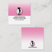 ミニマルカスタム主義の女性ゴルファーMonogramデザイン ノートカード (正面/裏面)