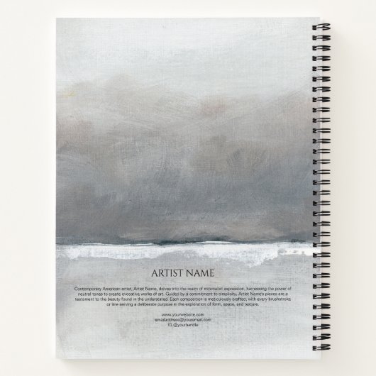 ミニマルカスタム主義アーティストと自分の芸術 ノートブック (裏面)
