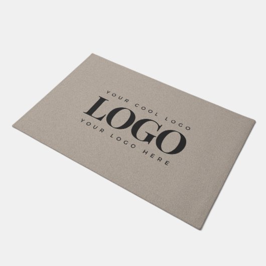 ミニマルカスタム主義ビジネスロゴクラフト自然ルック ドアマット (アングル)