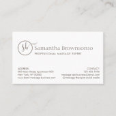 ミニマルカスタム主義フォトセラピーマッサージ 名刺 (正面)