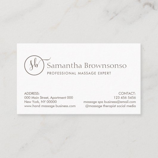 ミニマルカスタム主義フォトセラピーマッサージ 名刺 (正面)