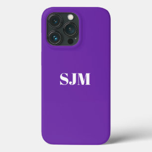 ミニマルカスタム主義モノグラム名パープルグレープ iPhone 13 PROケース