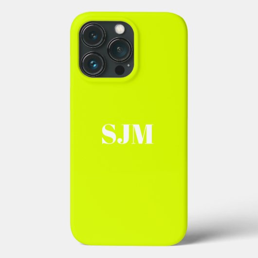 ミニマルカスタム主義モノグラム名chartreuse green Case-Mate iPhoneケース (裏面)