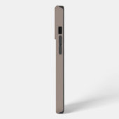 ミニマルカスタム主義モノグラム名greige beige iPhoneケース (左側面)