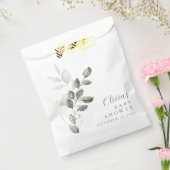 ミニマルカスタム主義金ゴールド緑のベビーシャワー フェイバーバッグ (封をした状態)