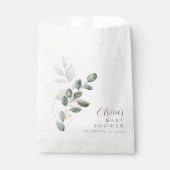 ミニマルカスタム主義金ゴールド緑のベビーシャワー フェイバーバッグ (正面)