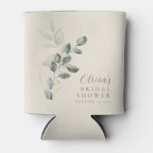 ミニマルカスタム主義金ゴールド緑ブライダルシャワー 缶クーラー (正面)