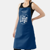 ミニマルカスタム会社ロゴブルー白 エプロン (インサイチュ)