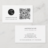 ミニマルカスタム会社ロゴQRコード基本 名刺 (正面/裏面)