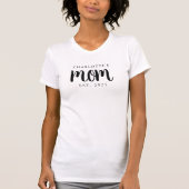 ミニマルカスタム子供の名前新しいママ設立年 Tシャツ (正面)