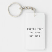 ミニマルカスタム文字またはロゴアクリルキーチェーン キーホルダー (正面)