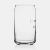 ミニマルカスタム文字またはロゴ ガラス缶 (右)
