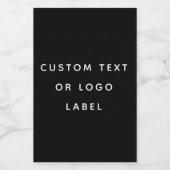 ミニマルカスタム文字またはロゴ フードラベル (シングルラベル)
