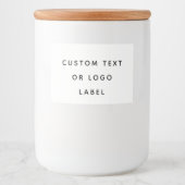 ミニマルカスタム文字またはロゴ フードラベル (正面)