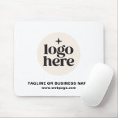 ミニマルカスタム文字事業会社ロゴ マウスパッド (マウス)