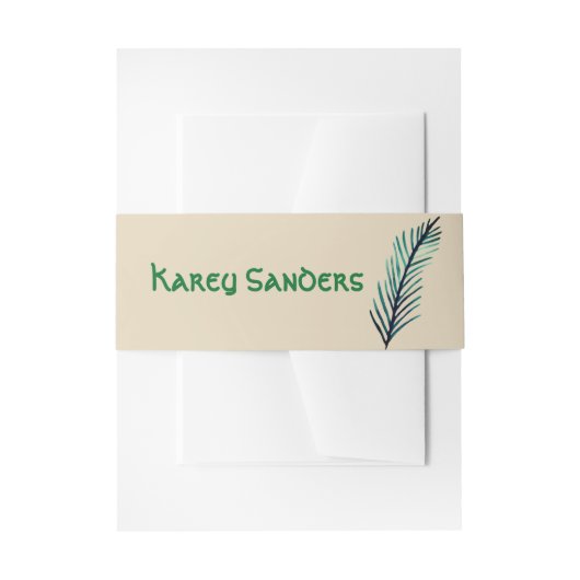 ミニマルカスタム腹帯 招待状ベリーバンド (正面例)